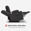 image:imageMCombo Power Recliner Sofa Sets Fabric Recliner Living Room Furniture Sets Loveseat Sofa with Heat and Vibration Cup Holdes USB Charging Ports 8015H1 GreyGrey