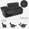 image:imageMCombo Power Recliner Sofa Sets Fabric Recliner Living Room Furniture Sets Loveseat Sofa with Heat and Vibration Cup Holdes USB Charging Ports 8015H1 GreyGrey