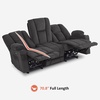image:imageMCombo Power Recliner Sofa Sets Fabric Recliner Living Room Furniture Sets Loveseat Sofa with Heat and Vibration Cup Holdes USB Charging Ports 8015H1 GreyGrey