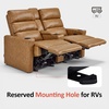 image:imageMCombo Power Reclining Loveseat with Console Zero Wall Hugger 626 Power Loveseat Recliner USB Charge Ports Outlet Cup Holders for RVs Small Spaces Faux Leather PR781 BattleshipCognac Tan