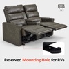 image:imageMCombo Power Reclining Loveseat with Console Zero Wall Hugger 626 Power Loveseat Recliner USB Charge Ports Outlet Cup Holders for RVs Small Spaces Faux Leather PR781 BattleshipBattleship