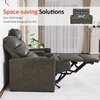 image:imageMCombo Power Reclining Loveseat with Console Zero Wall Hugger 626 Power Loveseat Recliner USB Charge Ports Outlet Cup Holders for RVs Small Spaces Faux Leather PR781 BattleshipBattleship