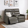 image:imageMCombo Power Reclining Loveseat with Console Zero Wall Hugger 626 Power Loveseat Recliner USB Charge Ports Outlet Cup Holders for RVs Small Spaces Faux Leather PR781 BattleshipBattleship