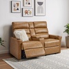image:imageMCombo Power Reclining Loveseat with Console Zero Wall Hugger 626 Power Loveseat Recliner USB Charge Ports Outlet Cup Holders for RVs Small Spaces Faux Leather PR781 BattleshipCognac Tan