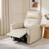 image:imageMCombo Power Small Recliners for Small Spaces Living Room RVs Modern Style Zero Wall Hugger Recliners Chair with Lumbar Support USBampCharging Ports FSC Certified Faux Leather PR699 Cognac BrownBeige