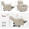 image:imageMCombo Power Small Recliners for Small Spaces Living Room RVs Modern Style Zero Wall Hugger Recliners Chair with Lumbar Support USBampCharging Ports FSC Certified Faux Leather PR699 Cognac BrownBeige