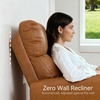 image:imageMCombo Power Small Recliners for Small Spaces Living Room RVs Modern Style Zero Wall Hugger Recliners Chair with Lumbar Support USBampCharging Ports FSC Certified Faux Leather PR699 Cognac BrownCognac Brown