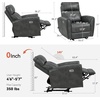 image:imageMCombo Power Small Recliners for Small Spaces Living Room RVs Modern Style Zero Wall Hugger Recliners Chair with Lumbar Support USBampCharging Ports FSC Certified Faux Leather PR699 Cognac BrownDark Grey