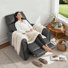 image:imageMCombo Power Small Recliners for Small Spaces Living Room RVs Modern Style Zero Wall Hugger Recliners Chair with Lumbar Support USBampCharging Ports FSC Certified Faux Leather PR699 Cognac BrownDark Grey