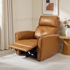 image:imageMCombo Power Small Recliners for Small Spaces Living Room RVs Modern Style Zero Wall Hugger Recliners Chair with Lumbar Support USBampCharging Ports FSC Certified Faux Leather PR699 Cognac BrownCognac Brown