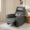 image:imageMCombo Power Small Recliners for Small Spaces Living Room RVs Modern Style Zero Wall Hugger Recliners Chair with Lumbar Support USBampCharging Ports FSC Certified Faux Leather PR699 Cognac BrownDark Grey