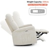 image:imageMCombo Power Swivel Glider Recliner Chair Electric Rocker Recliner Chairs with USB Charging Ports for Living Room and Nursery Fabric 7763 Cream WhiteCream White