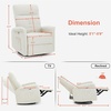 image:imageMCombo Power Swivel Glider Recliner Chair Electric Rocker Recliner Chairs with USB Charging Ports for Living Room and Nursery Fabric 7763 Cream WhiteCream White