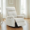 image:imageMCombo Power Swivel Glider Recliner Chair Electric Rocker Recliner Chairs with USB Charging Ports for Living Room and Nursery Fabric 7763 Cream WhiteCream White