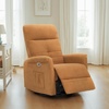 image:imageMCombo Power Swivel Glider Recliner Chair Electric Rocker Recliner Chairs with USB Charging Ports for Living Room and Nursery Fabric 7763 Cream WhiteOrange