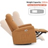image:imageMCombo Power Swivel Glider Recliner Chair Electric Rocker Recliner Chairs with USB Charging Ports for Living Room and Nursery Fabric 7763 Cream WhiteOrange