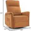 image:imageMCombo Power Swivel Glider Recliner Chair Electric Rocker Recliner Chairs with USB Charging Ports for Living Room and Nursery Fabric 7763 Cream WhiteOrange