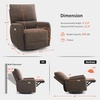 image:imageMCombo Power Swivel Glider Rocker Recliner Chair Electric Swivel Rocker Recliner with USB Charging Ports for Living Room and Nursery Fabric 6922 GreyBrown