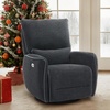 image:imageMCombo Power Swivel Glider Rocker Recliner Chair Electric Swivel Rocker Recliner with USB Charging Ports for Living Room and Nursery Fabric 6922 GreyGrey