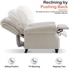 image:imageMCombo Pushback Recliner Chair Chenille Upholstered Accent Chairs Adjustable Reclining Sofa with Easy Lounge for Living Room Office 4865 GreyBeige