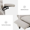 image:imageMCombo Pushback Recliner Chair Chenille Upholstered Accent Chairs Adjustable Reclining Sofa with Easy Lounge for Living Room Office 4865 GreyBeige