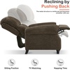 image:imageMCombo Pushback Recliner Chair Chenille Upholstered Accent Chairs Adjustable Reclining Sofa with Easy Lounge for Living Room Office 4865 GreyBrown