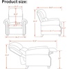 image:imageMCombo Pushback Recliner Chair Chenille Upholstered Accent Chairs Adjustable Reclining Sofa with Easy Lounge for Living Room Office 4865 GreyBrown