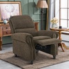 image:imageMCombo Pushback Recliner Chair Chenille Upholstered Accent Chairs Adjustable Reclining Sofa with Easy Lounge for Living Room Office 4865 GreyBrown
