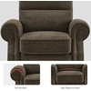image:imageMCombo Pushback Recliner Chair Chenille Upholstered Accent Chairs Adjustable Reclining Sofa with Easy Lounge for Living Room Office 4865 GreyBrown
