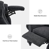 image:imageMCombo Pushback Recliner Chair Chenille Upholstered Accent Chairs Adjustable Reclining Sofa with Easy Lounge for Living Room Office 4865 GreyGrey