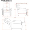image:imageMCombo Pushback Recliner Chair Chenille Upholstered Accent Chairs Adjustable Reclining Sofa with Easy Lounge for Living Room Office 4865 GreyGrey