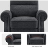 image:imageMCombo Pushback Recliner Chair Chenille Upholstered Accent Chairs Adjustable Reclining Sofa with Easy Lounge for Living Room Office 4865 GreyGrey