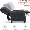 image:imageMCombo Pushback Recliner Chair Chenille Upholstered Accent Chairs Adjustable Reclining Sofa with Easy Lounge for Living Room Office 4865 GreyGrey