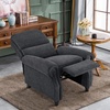 image:imageMCombo Pushback Recliner Chair Chenille Upholstered Accent Chairs Adjustable Reclining Sofa with Easy Lounge for Living Room Office 4865 GreyGrey