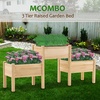 image:imageMCombo Raised Garden Bed 3 Tier Outdoor Wood Elevated Planter Box Kit Raised Garden Boxes for Vegetables Herb and Flowers 72 x 177 x 315 Inches 0908 NaturalNatural