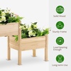 image:imageMCombo Raised Garden Bed 3 Tier Outdoor Wood Elevated Planter Box Kit Raised Garden Boxes for Vegetables Herb and Flowers 72 x 177 x 315 Inches 0908 NaturalNatural