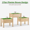 image:imageMCombo Raised Garden Bed 3 Tier Outdoor Wood Elevated Planter Box Kit Raised Garden Boxes for Vegetables Herb and Flowers 72 x 177 x 315 Inches 0908 NaturalNatural