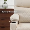 image:imageMCombo Small Power Lift Recliner Chair Sofa with Massage and Dual Heating Adjustable Headrest for Elderly People Petite USB Ports Faux Leather 7111 Dark BrownCream White