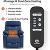 image:imageMCombo Small Power Lift Recliner Chair Sofa with Massage and Dual Heating Adjustable Headrest for Elderly People Petite USB Ports Faux Leather 7111 Dark BrownBlue