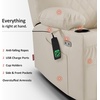 image:imageMCombo Small Power Lift Recliner Chair Sofa with Massage and Dual Heating Adjustable Headrest for Elderly People Petite USB Ports Faux Leather 7111 Dark BrownCream White