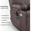 image:imageMCombo Small Power Lift Recliner Chair Sofa with Massage and Dual Heating Adjustable Headrest for Elderly People Petite USB Ports Faux Leather 7111 Dark BrownDark Coffee