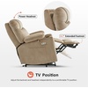 image:imageMCombo Small Size Triple Motor Power Lift Recliner Chair Sofa with Massage and Dual Heating Adjustable Headrest for Elderly People Petite USB Ports Extended Footrest Fabric 7222 BeigeBeige