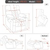 image:imageMCombo Small Size Triple Motor Power Lift Recliner Chair Sofa with Massage and Dual Heating Adjustable Headrest for Elderly People Petite USB Ports Extended Footrest Fabric 7222 CoffeeCoffee