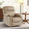 image:imageMCombo Small Size Triple Motor Power Lift Recliner Chair Sofa with Massage and Dual Heating Adjustable Headrest for Elderly People Petite USB Ports Extended Footrest Fabric 7222 CoffeeBeige