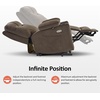 image:imageMCombo Small Size Triple Motor Power Lift Recliner Chair Sofa with Massage and Dual Heating Adjustable Headrest for Elderly People Petite USB Ports Extended Footrest Fabric 7222 BeigeCoffee