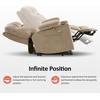 image:imageMCombo Small Size Triple Motor Power Lift Recliner Chair Sofa with Massage and Dual Heating Adjustable Headrest for Elderly People Petite USB Ports Extended Footrest Fabric 7222 CoffeeBeige
