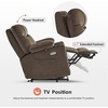 image:imageMCombo Small Size Triple Motor Power Lift Recliner Chair Sofa with Massage and Dual Heating Adjustable Headrest for Elderly People Petite USB Ports Extended Footrest Fabric 7222 CoffeeCoffee
