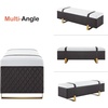 image:imageMCombo Storage Ottoman Bench Faux Leather Upholstered End of Bed Bench with Hidden Storage for Bedroom Living Room Entryway W463 BrownBrown