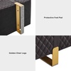 image:imageMCombo Storage Ottoman Bench Faux Leather Upholstered End of Bed Bench with Hidden Storage for Bedroom Living Room Entryway W463 BrownBrown