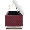 image:imageMCombo Storage Ottoman Bench Faux Leather Upholstered End of Bed Bench with Hidden Storage for Bedroom Living Room Entryway W463 BrownBurgundy